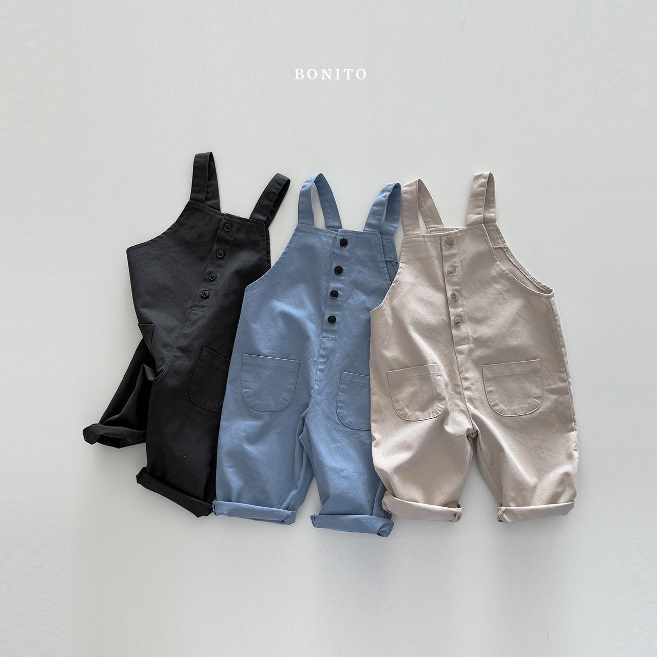 bonito cotton single crop overalls (~80-140cm)