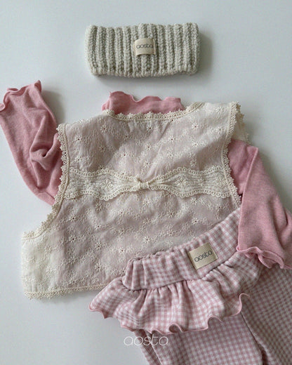 Aosta lace open vest