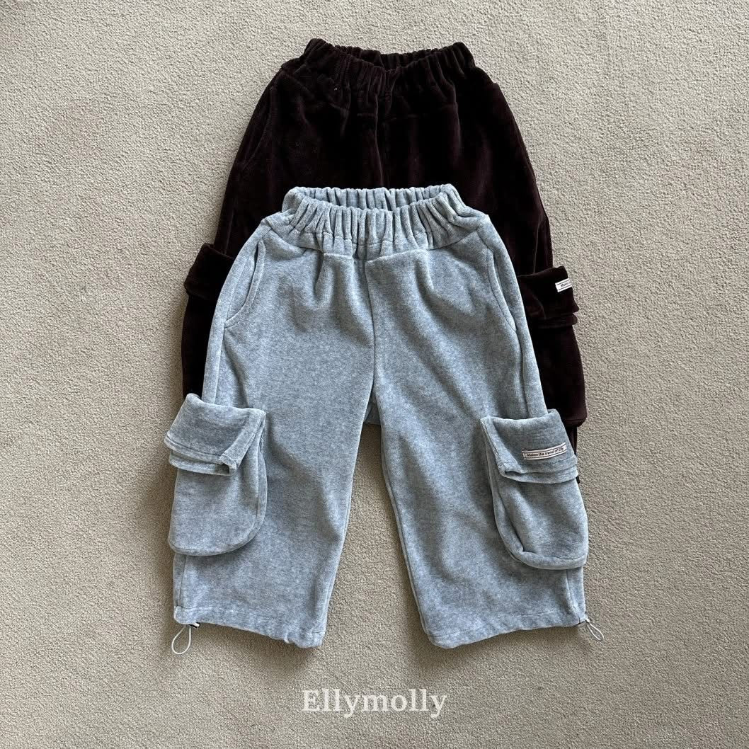 EllyMolly 立體側口袋工裝褲 (90-160cm)