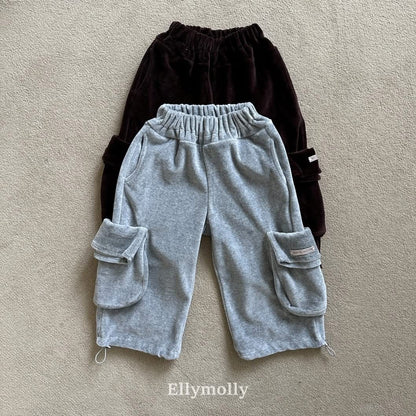 EllyMolly 立體側口袋工裝褲 (90-160cm)