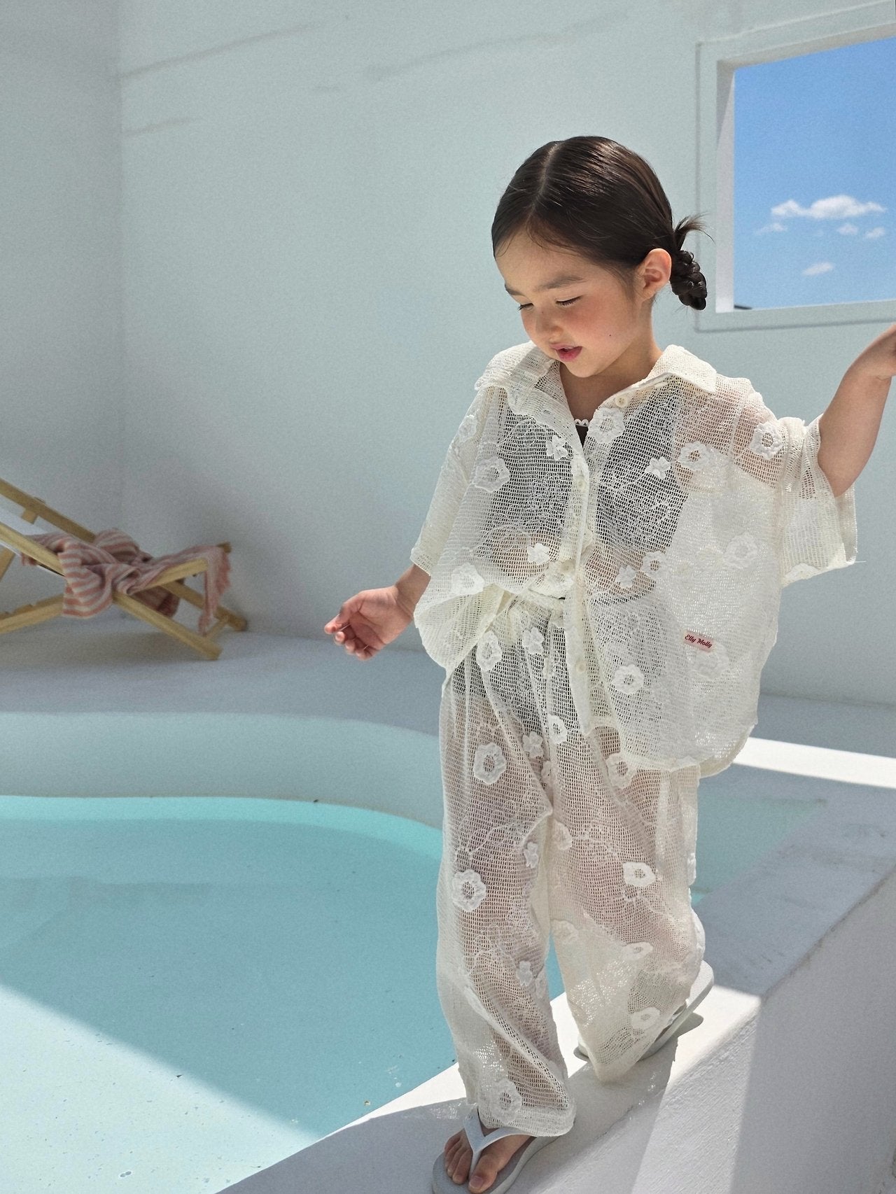 ELLYMOLLY flower resort shirt (90-145cm)