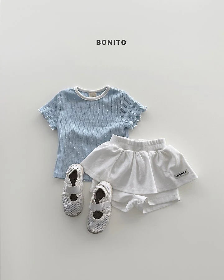 Bonito bloom eyelet tee (~80-140cm)