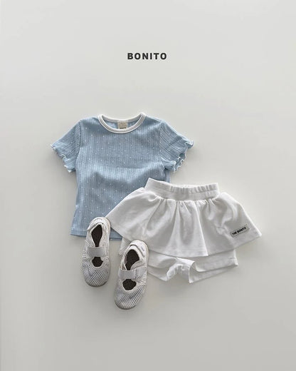 Bonito bloom eyelet tee (~80-140cm)