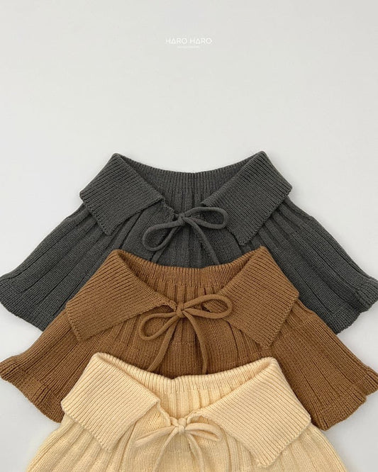 HAROHARO brownie knit cape