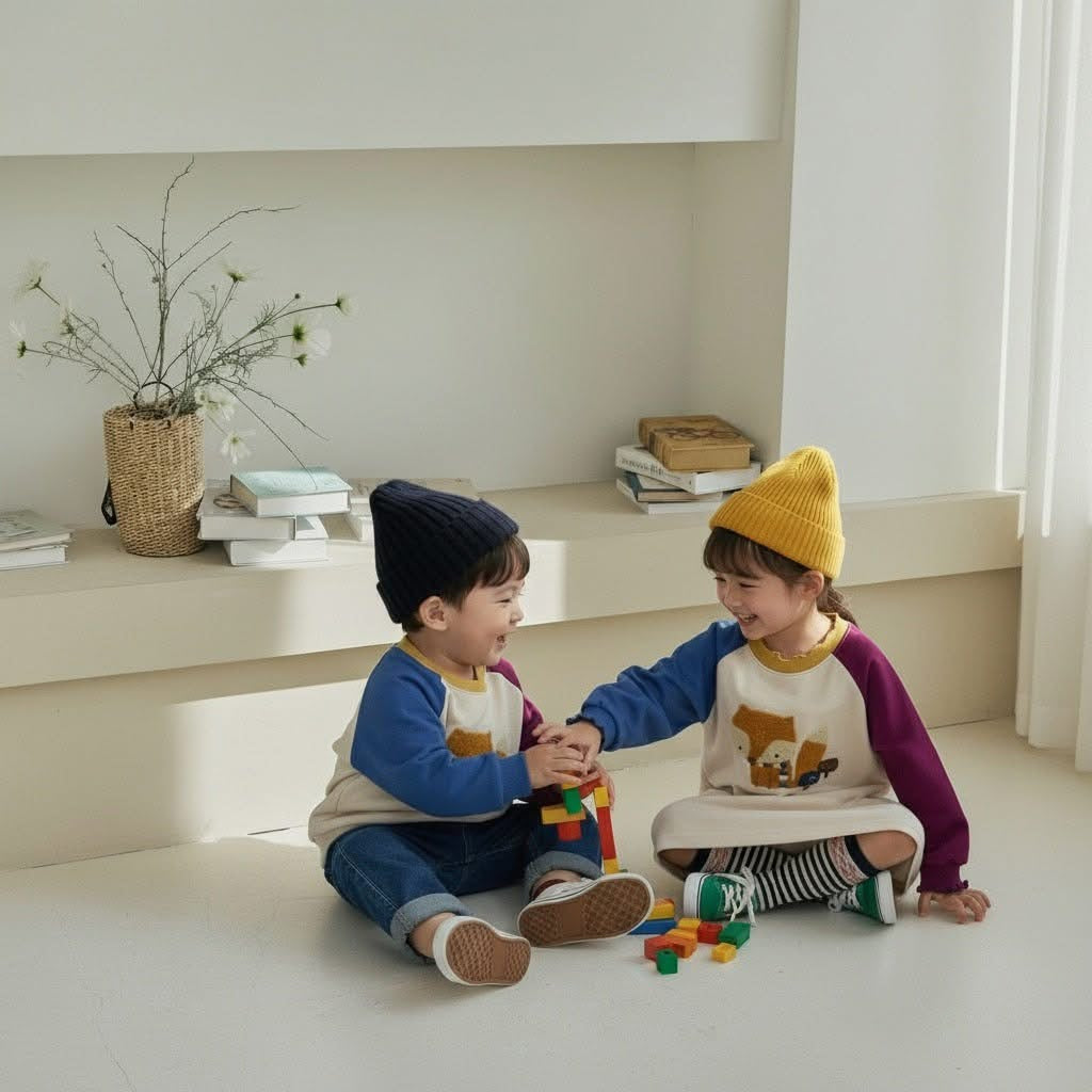 Orangemom 狐狸撞色連衣裙 (95-140cm)