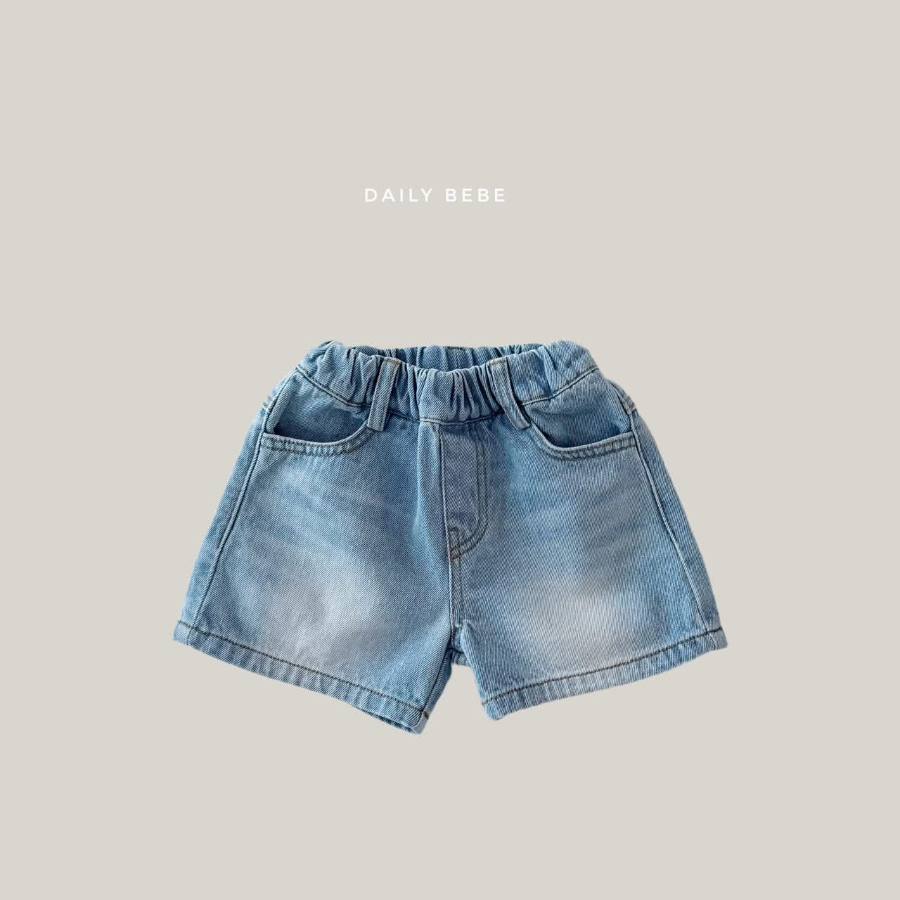 Dailybebe 刷色牛仔短褲 (75-140cm)