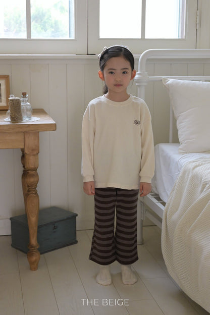 the beige border bell pants (80-120cm)