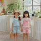 melikey bread and check shorts (80-140cm)