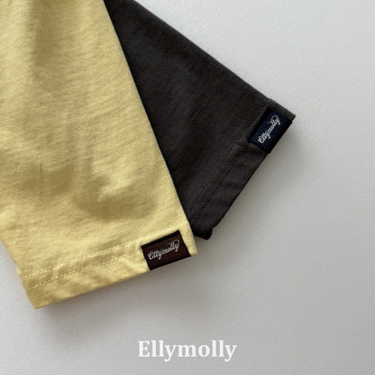 ELLYMOLLY campus color block t-shirt (90-160cm)