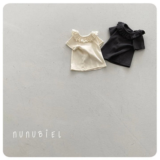 Nunubiel ribbed frill t-shirt (75-120cm)