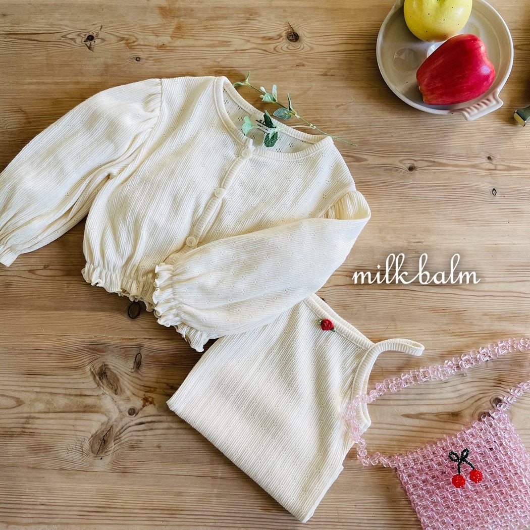 milkbalm rosie cardigan set (75-125cm)