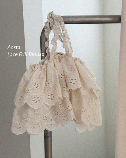 Aosta lace cancan blouse
