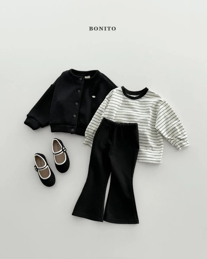 Bonito Stripe Ribbed T (~80-140cm)