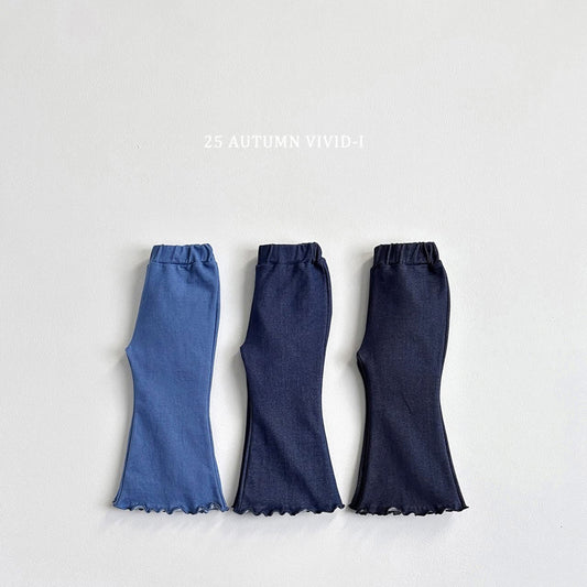Vividi 牛仔木耳喇叭牛仔褲 (75-135cm)