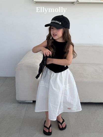 ELLYMOLLY blanche long skirt (90-145cm)