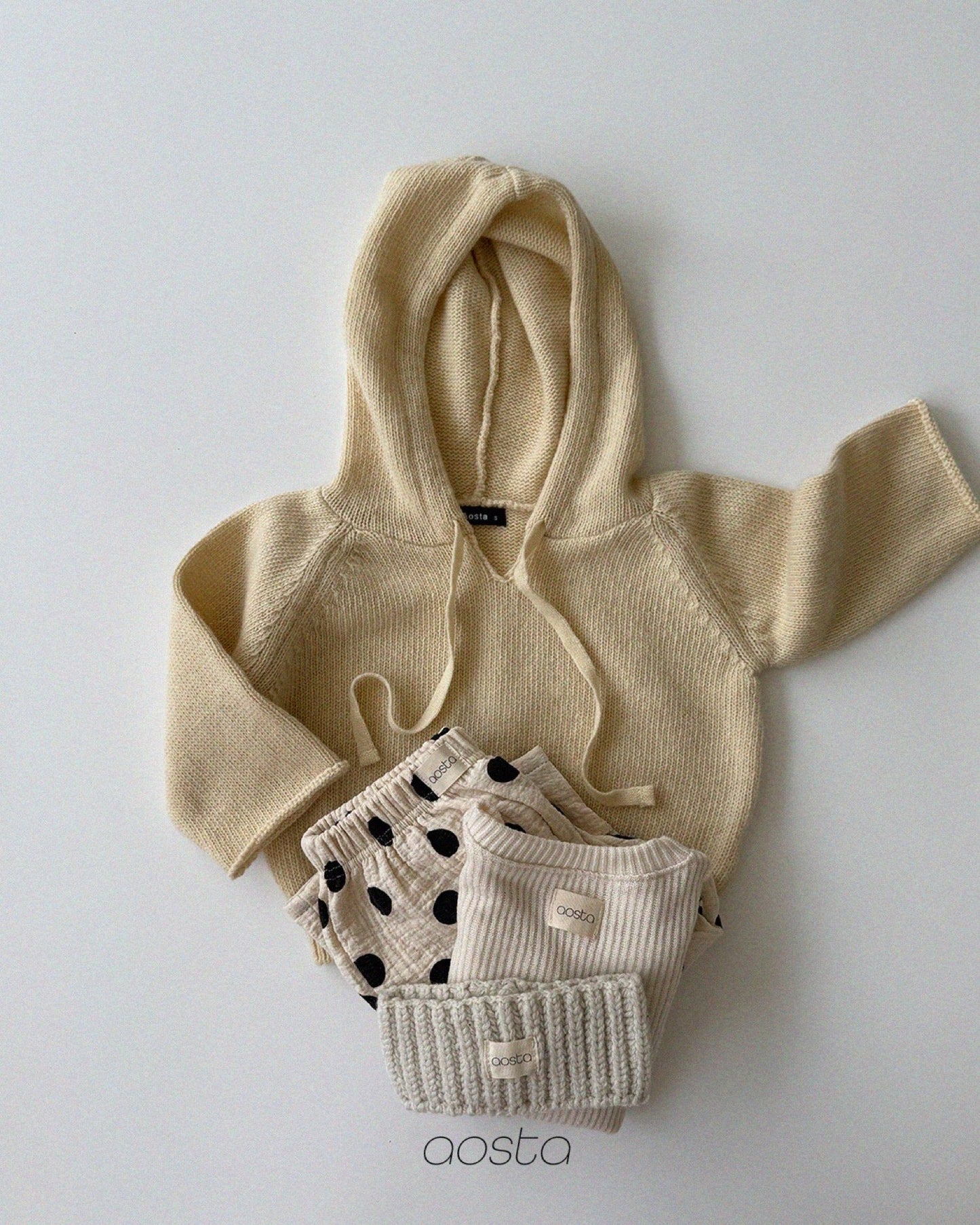 Aosta knit cookie hoodie (~70-115cm)