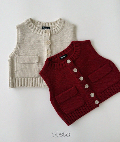 Aosta knit cookie vest (~70-115cm)