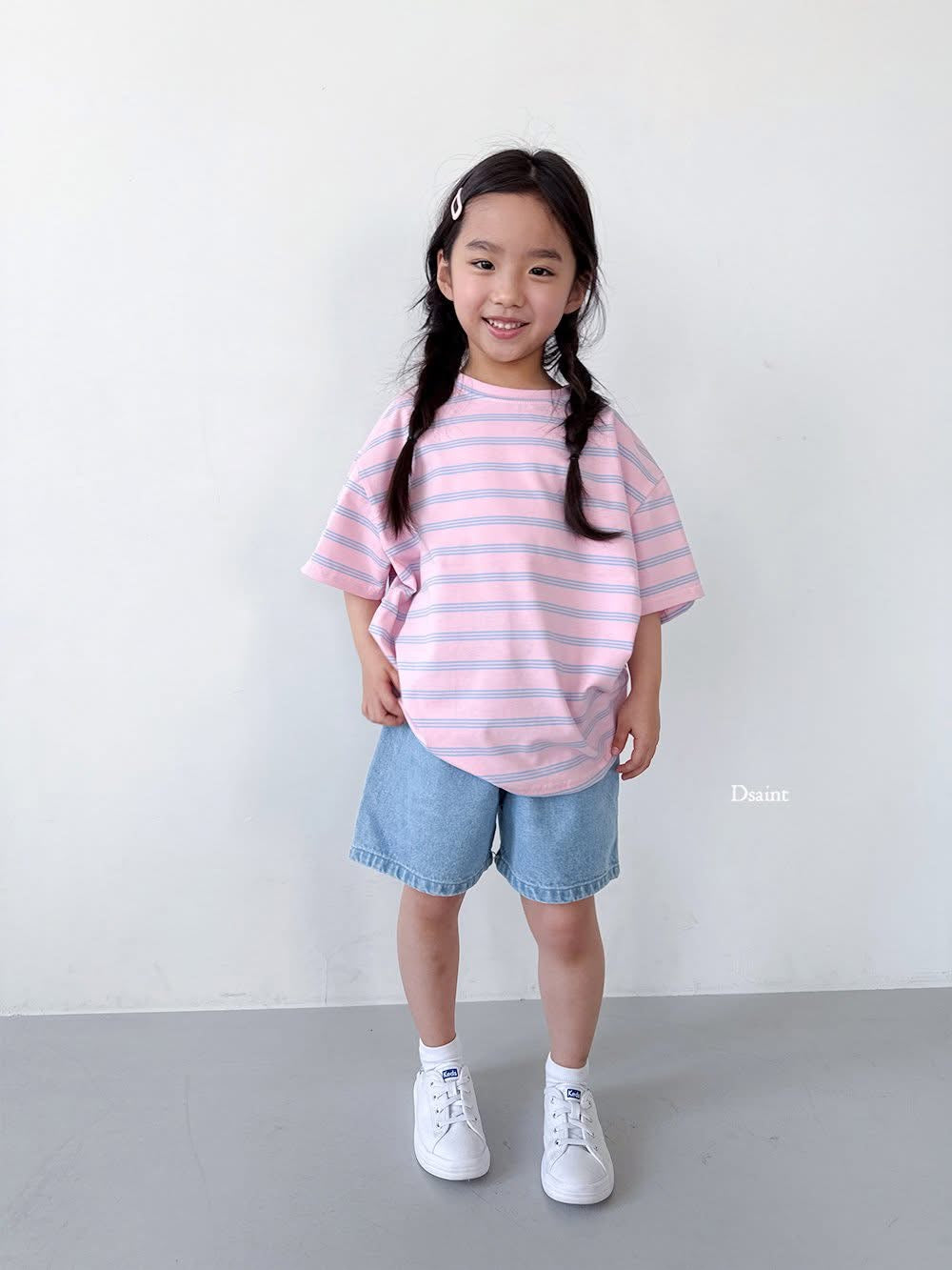 Dsaint 溫柔色系條紋tee (80-148cm)