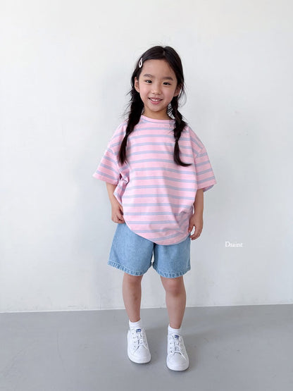 Dsaint 溫柔色系條紋tee (80-148cm)