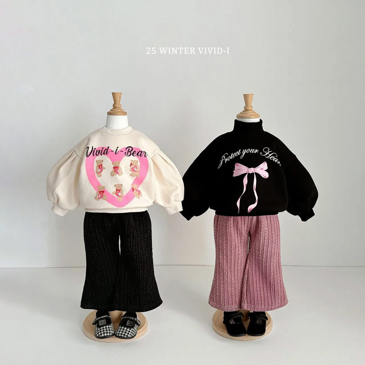 Vivid 針織麻花花紋喇叭筒 (75-135cm)