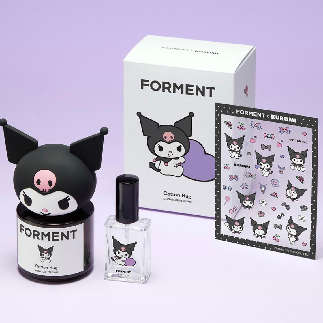 FORMENT ✕ KUROMI 限量聯名香水套裝💜🖤 （限定大頭+分瓶裝+貼紙)