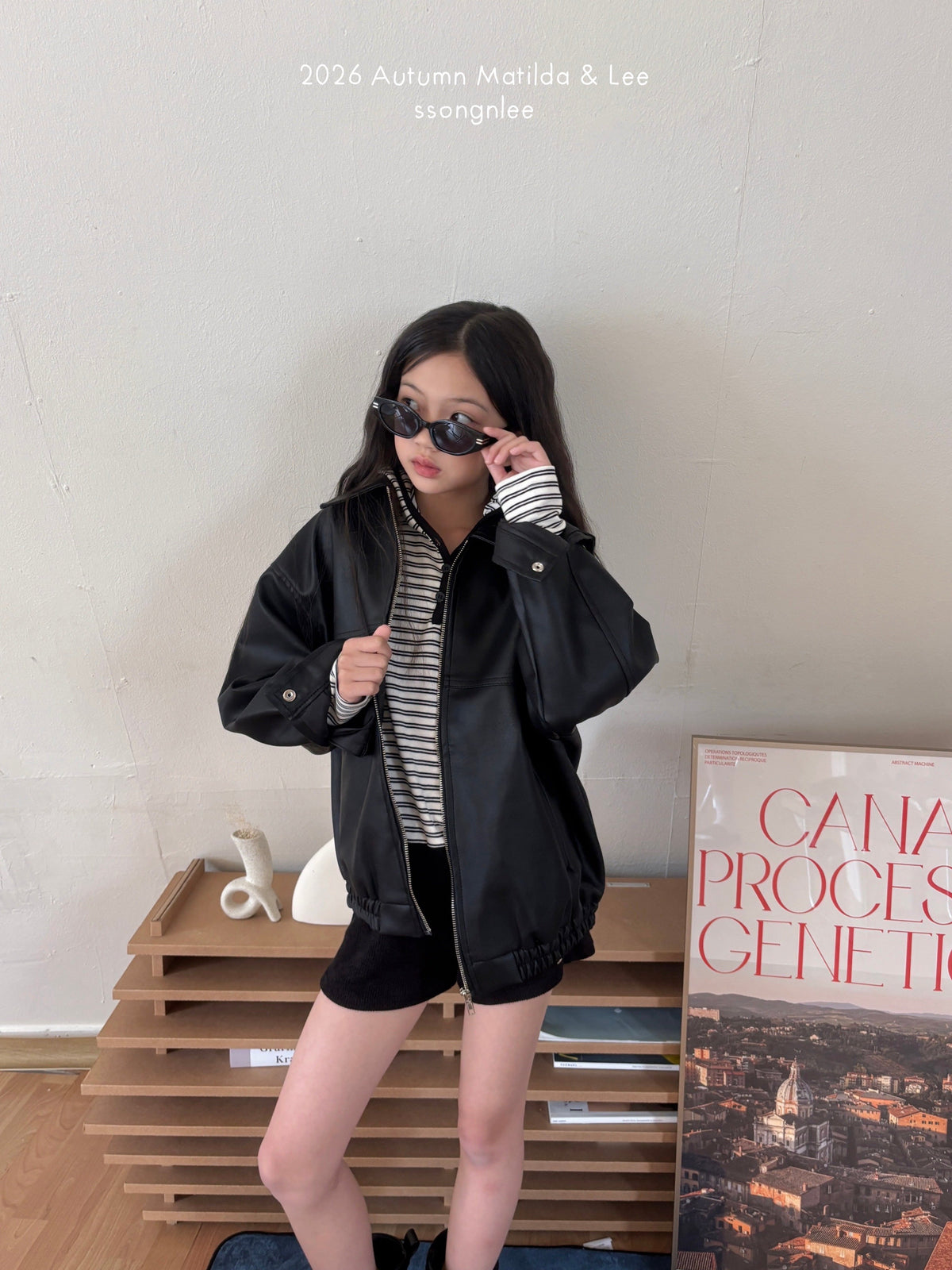 matilda&lee leather blouson (85-165cm)