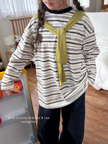 matilda&lee modern nut stripe tee (85-165cm)