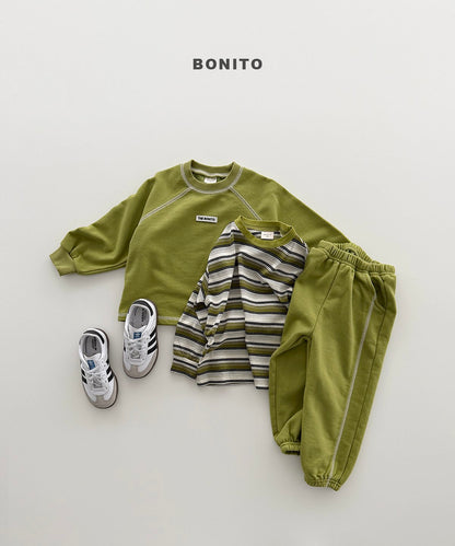 bonito color stitch raglan set (~80-140cm)