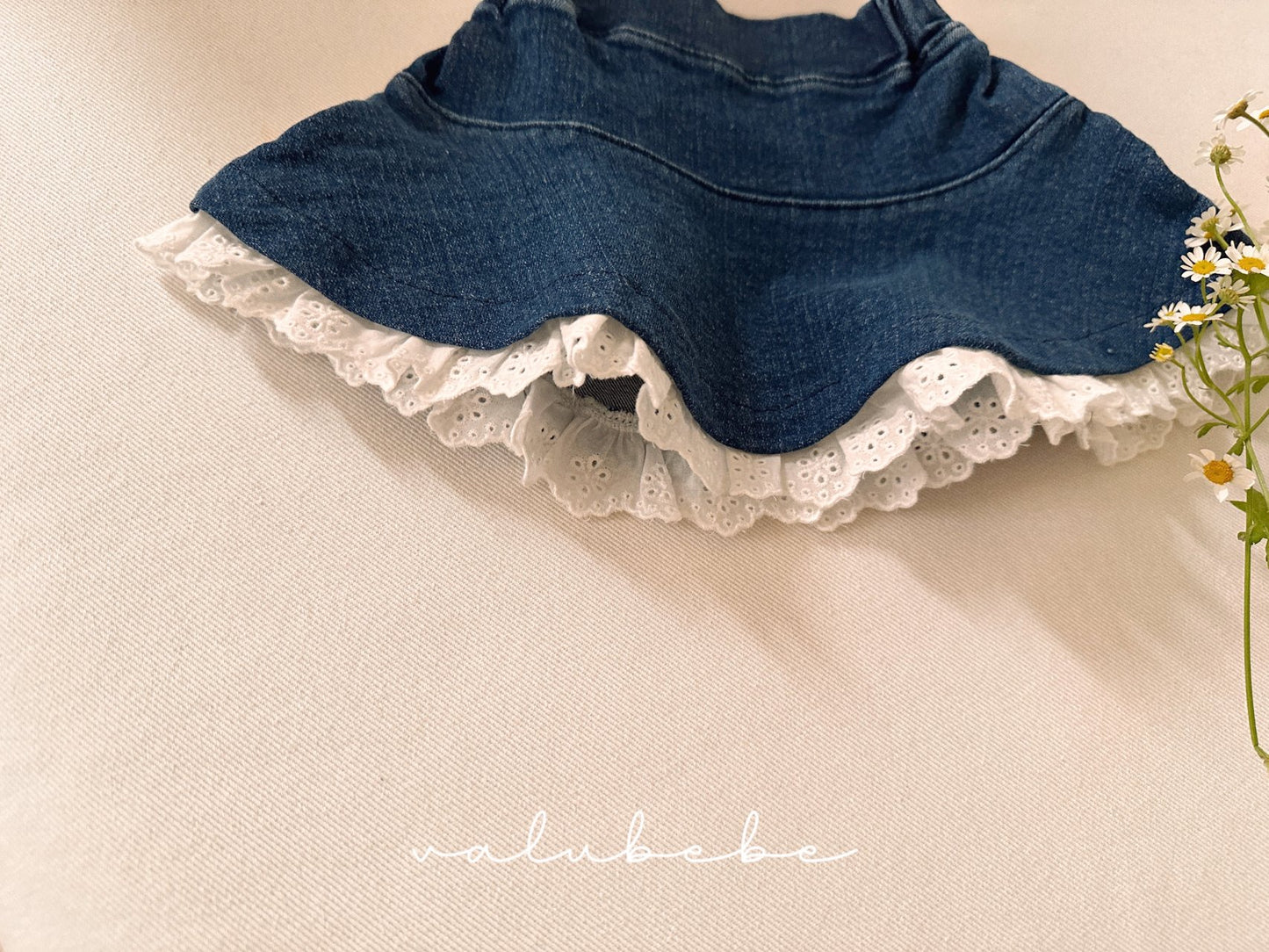 valubebe lace denim hulsh skirt (6-24m)