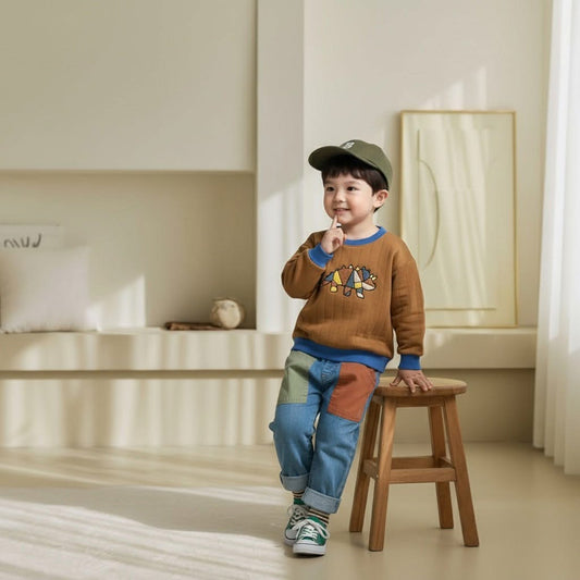 Orangemom 撞色休閑長褲 (95-140cm)