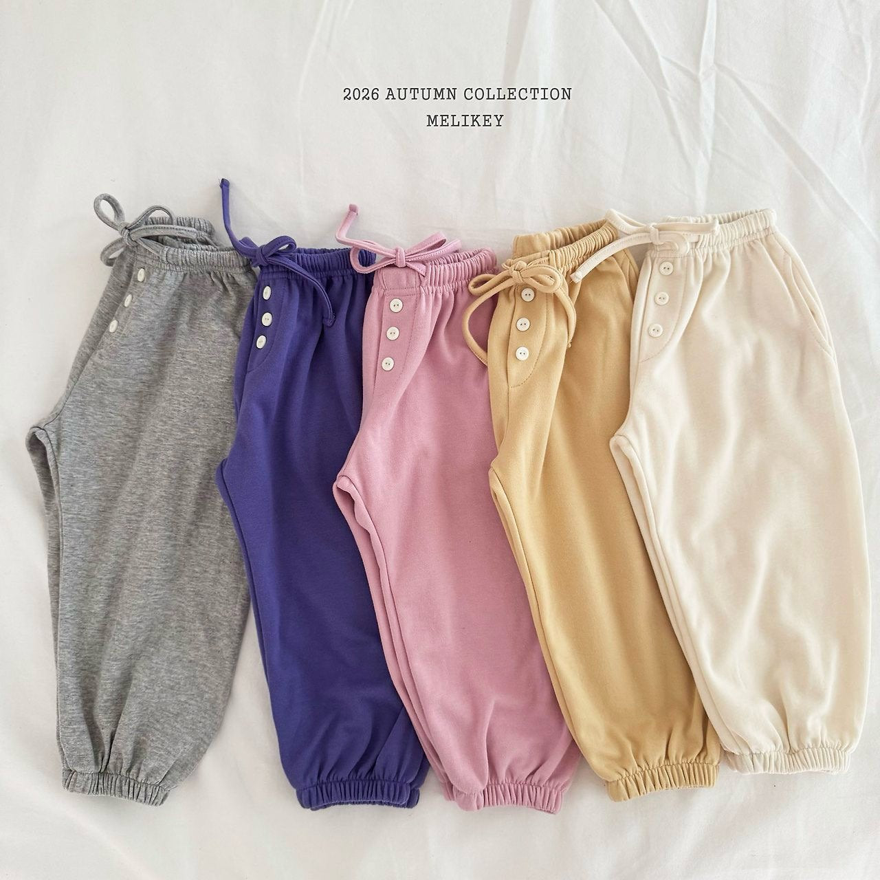 melikey button jogger pants (~80-140cm)
