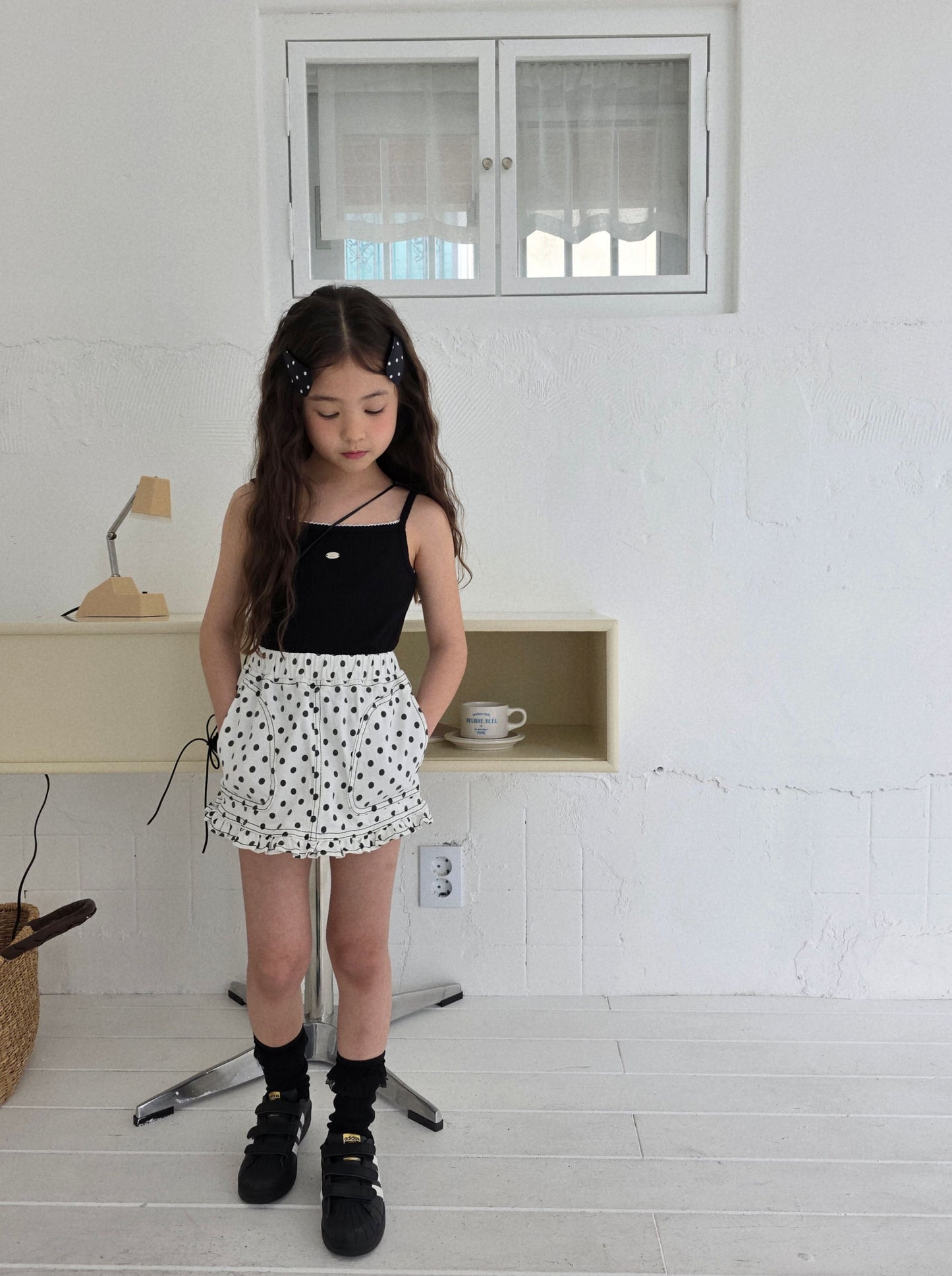 ELLYMOLLY dot frill skirt (90-145cm)