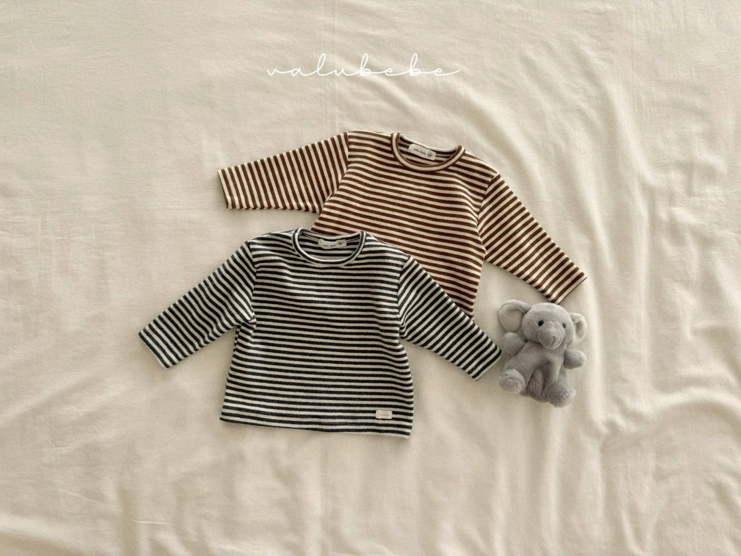 valubebe striped fluffy tee (70–110cm)