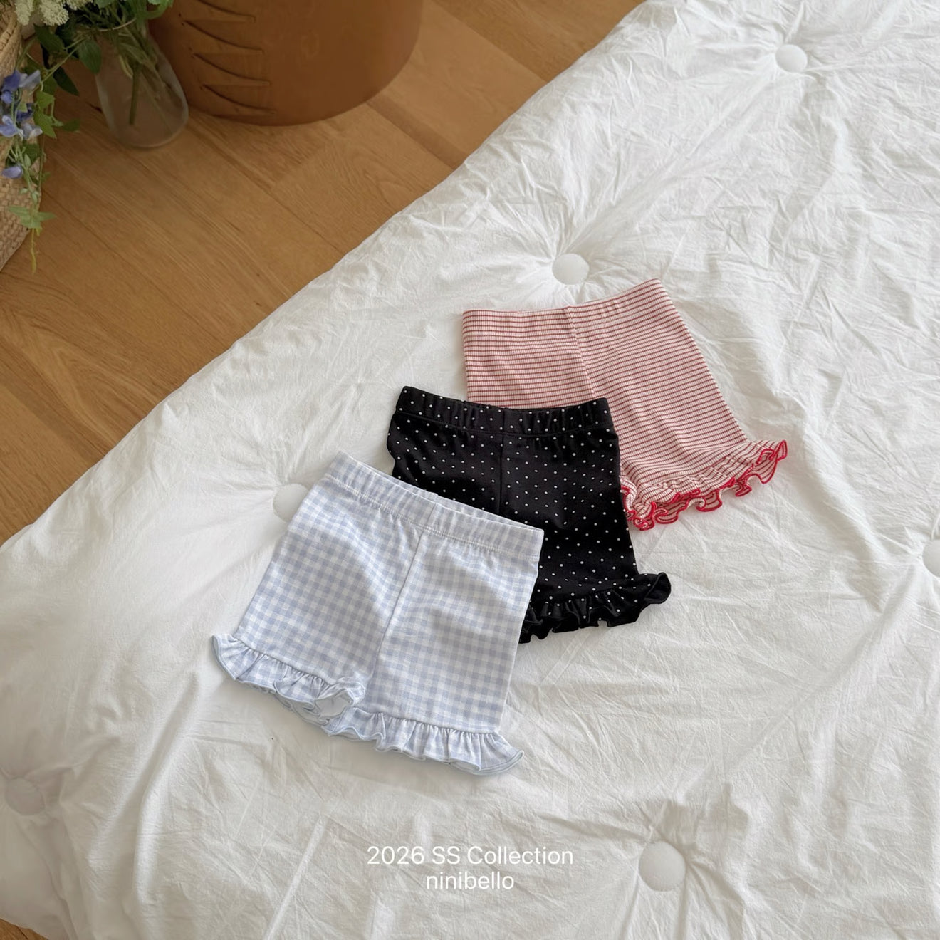 ninibello mimi 3/4 frill leggings (80-130cm)