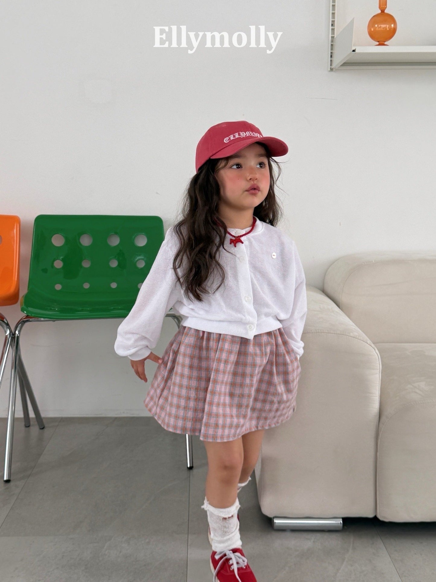 ELLYMOLLY mellow check dress (90-145cm)