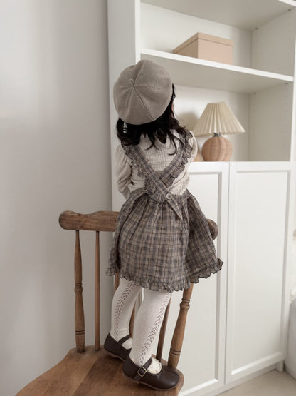 mimi market check frill suspender ops (75-90cm)