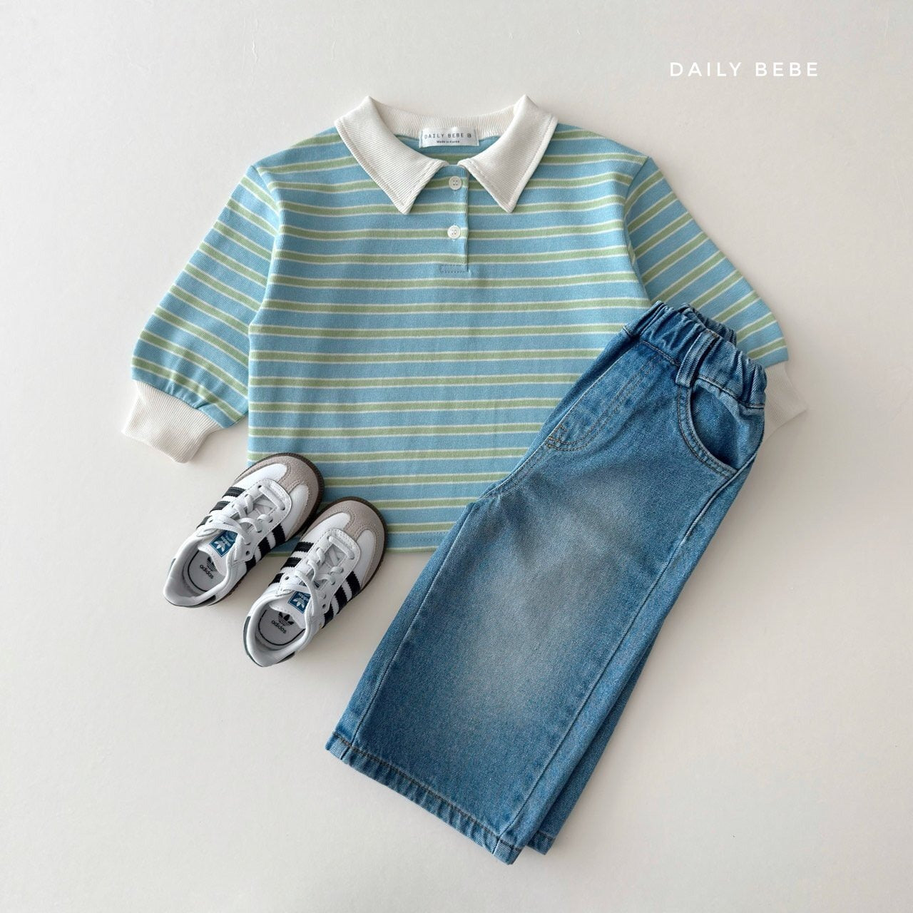 DAILYBEBE stripe collar T (75-145cm)
