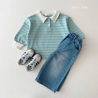 DAILYBEBE stripe collar T (75-145cm)