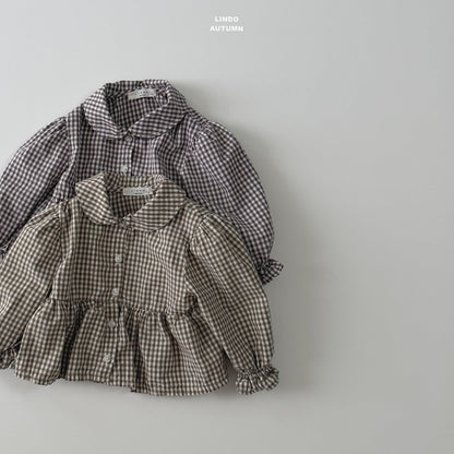 LINDO sweet plaid blouse (80-125cm)