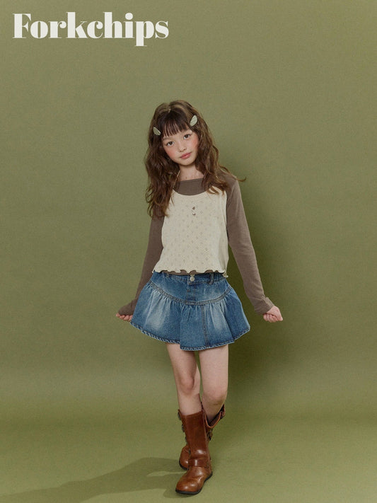 FORKCHIPS wiggle button skirt (95-160cm)