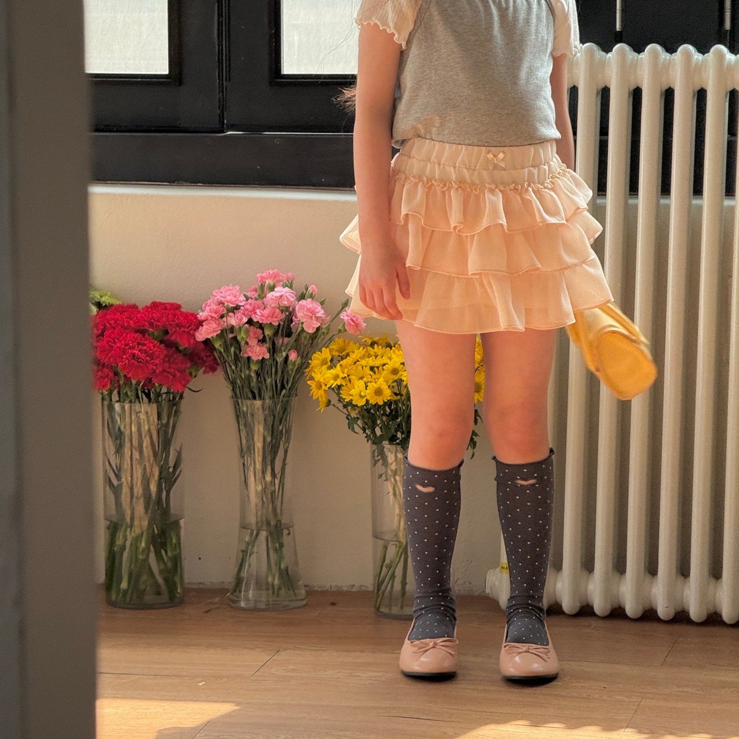 ninibello dot heart punched knee socks