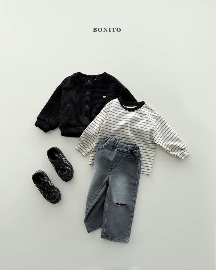 Bonito Stripe Ribbed T (~80-140cm)