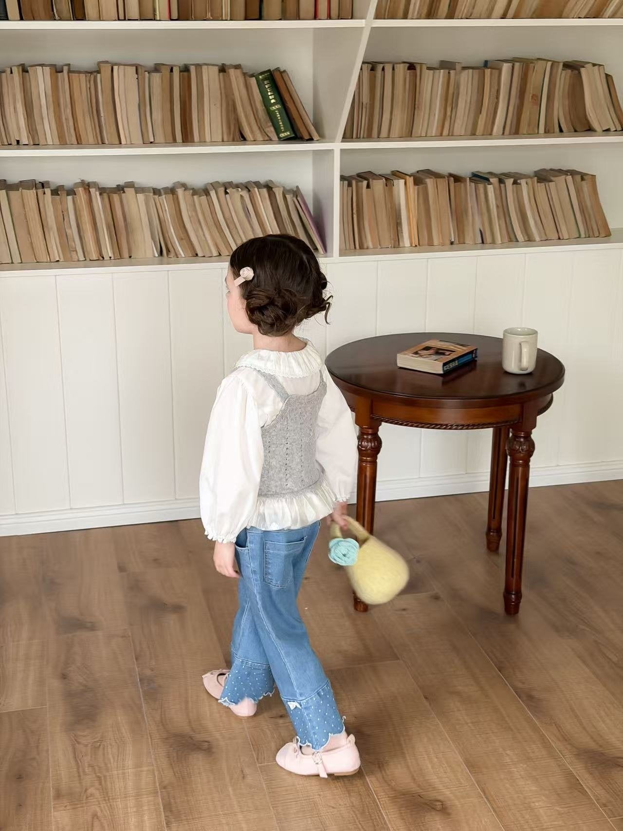 aiai elephant button knit vest (95-140cm)