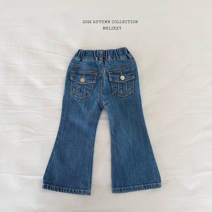 melikey pocket bootcut pants (~80-140cm)