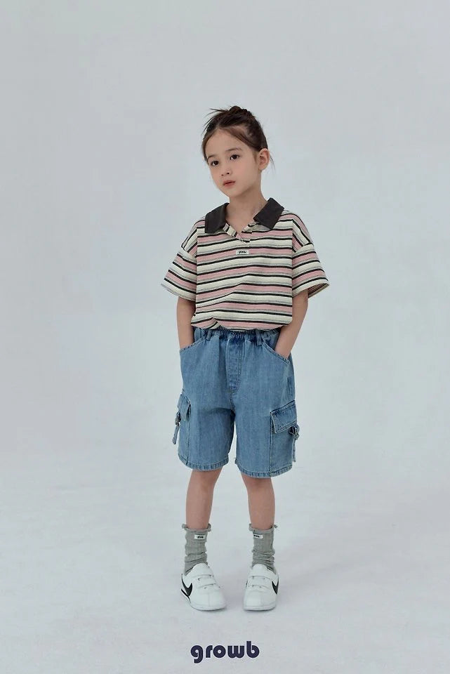 Growb Vintage Cargo Denim Shorts (90-155cm)
