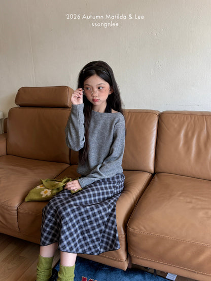 matilda&lee check ribbon skirt (85-165cm)