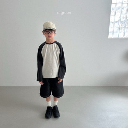 digreen slit raglan t-shirt (90–130cm)