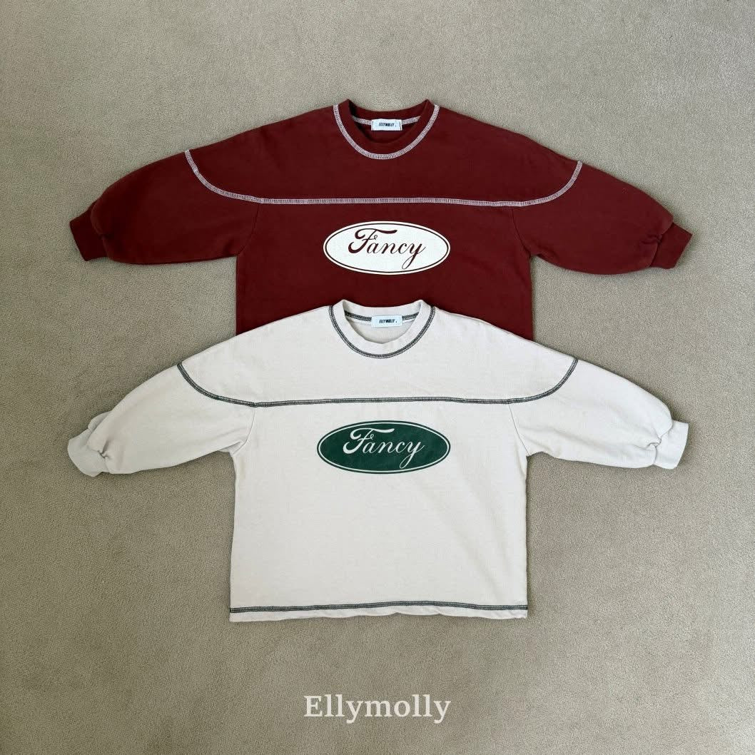 EllyMolly Fancy美式車線寬鬆上衣 (90-160cm)