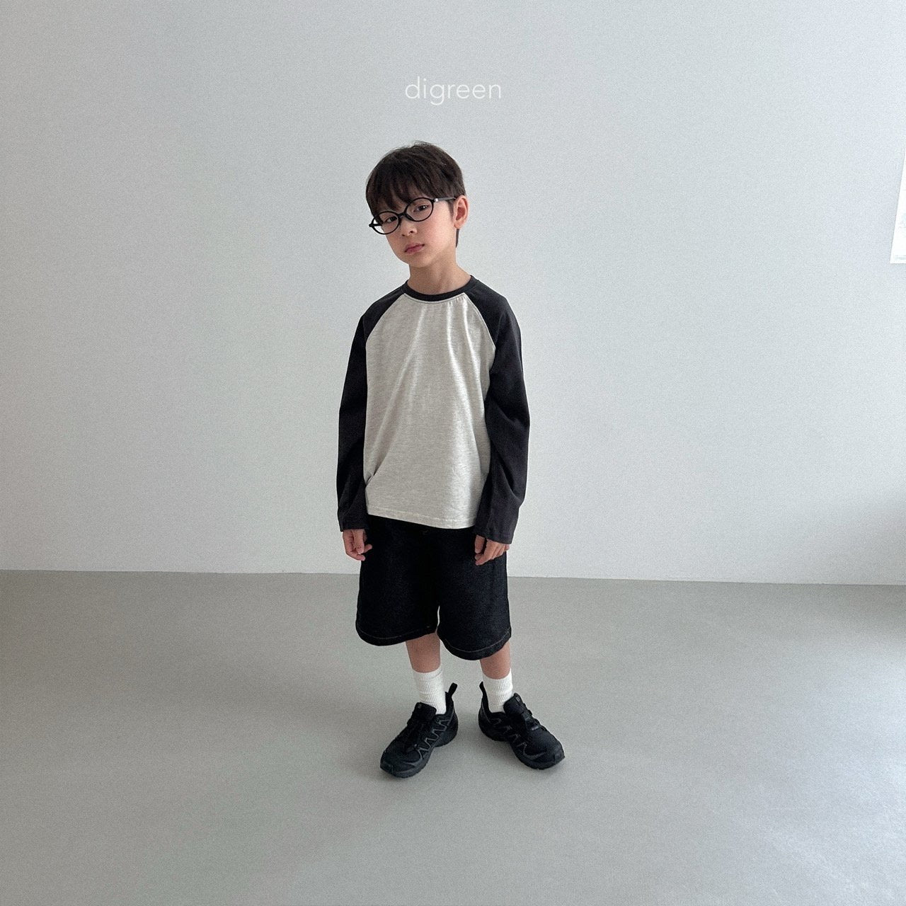 digreen slit raglan t-shirt (90–130cm)