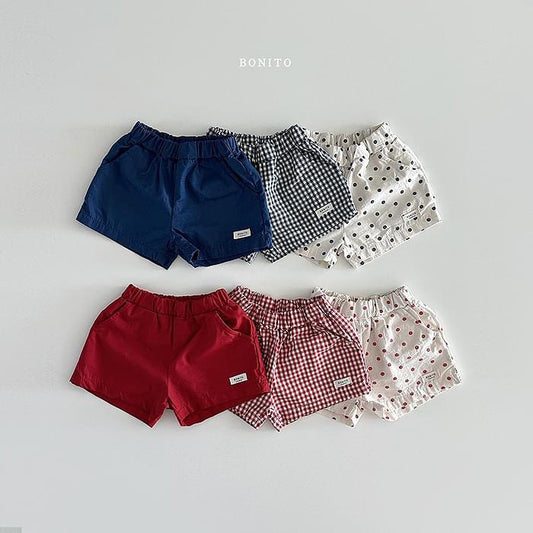Bonito 紅藍可愛元素短褲 (Bebe-kids 70-120cm)